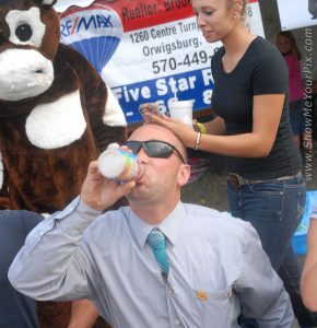 milk chugging contest