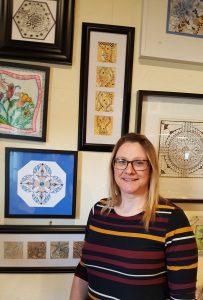 Sheila Grube is featured with some of her Zentangle art work