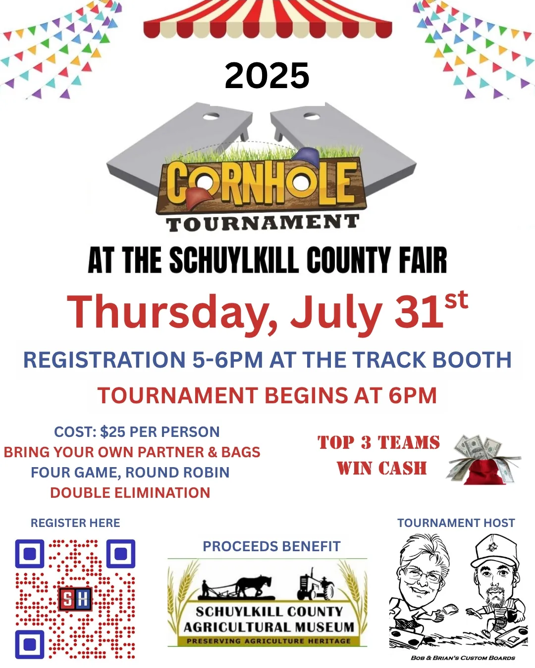 cornhole tournament flyer 2025